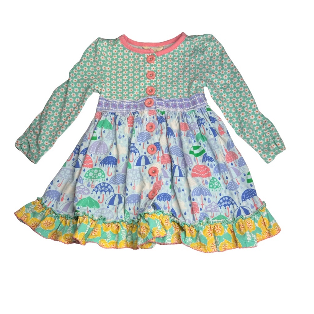 Matilda Jane Above the Clouds Dress The Adventure Begins 2 colorful mixed print